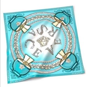 Versace Dylan Turquoise Scarf 100% Silk